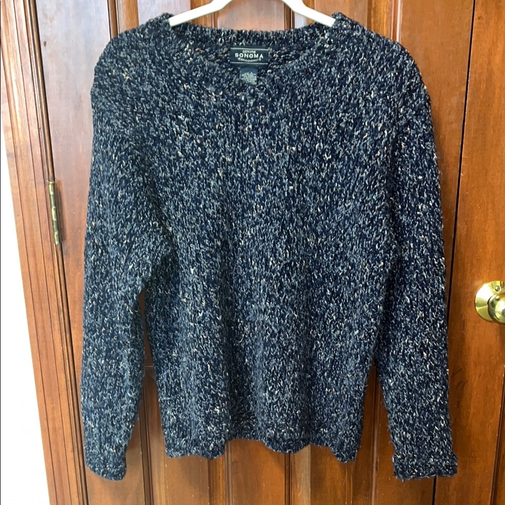 Sonoma Women's Navy Blue Sweater